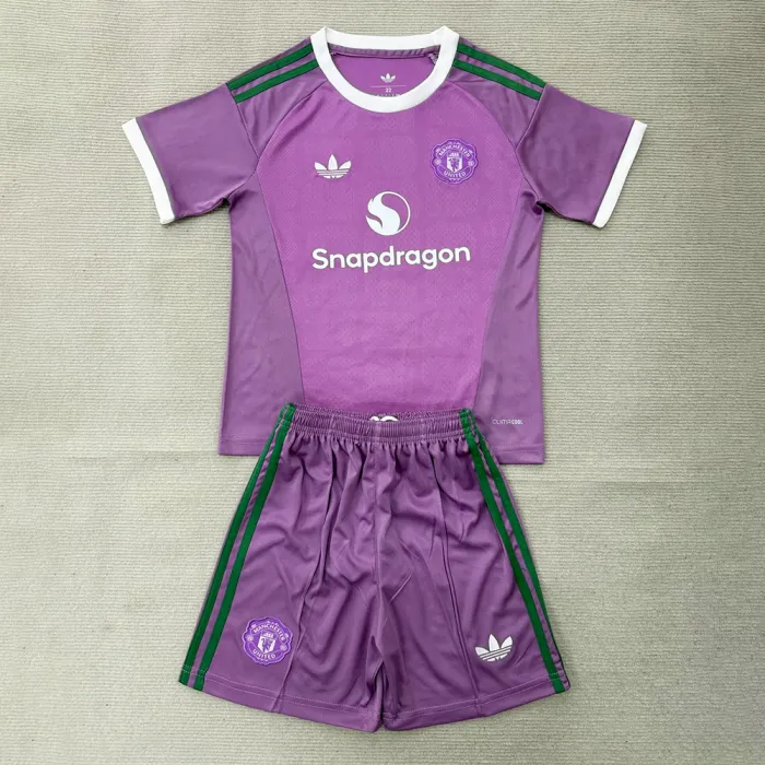 Kids Manchester United Away Goalkeeper Jersey Suit 26/27 | Soc Jersey - Premium Football Jersey