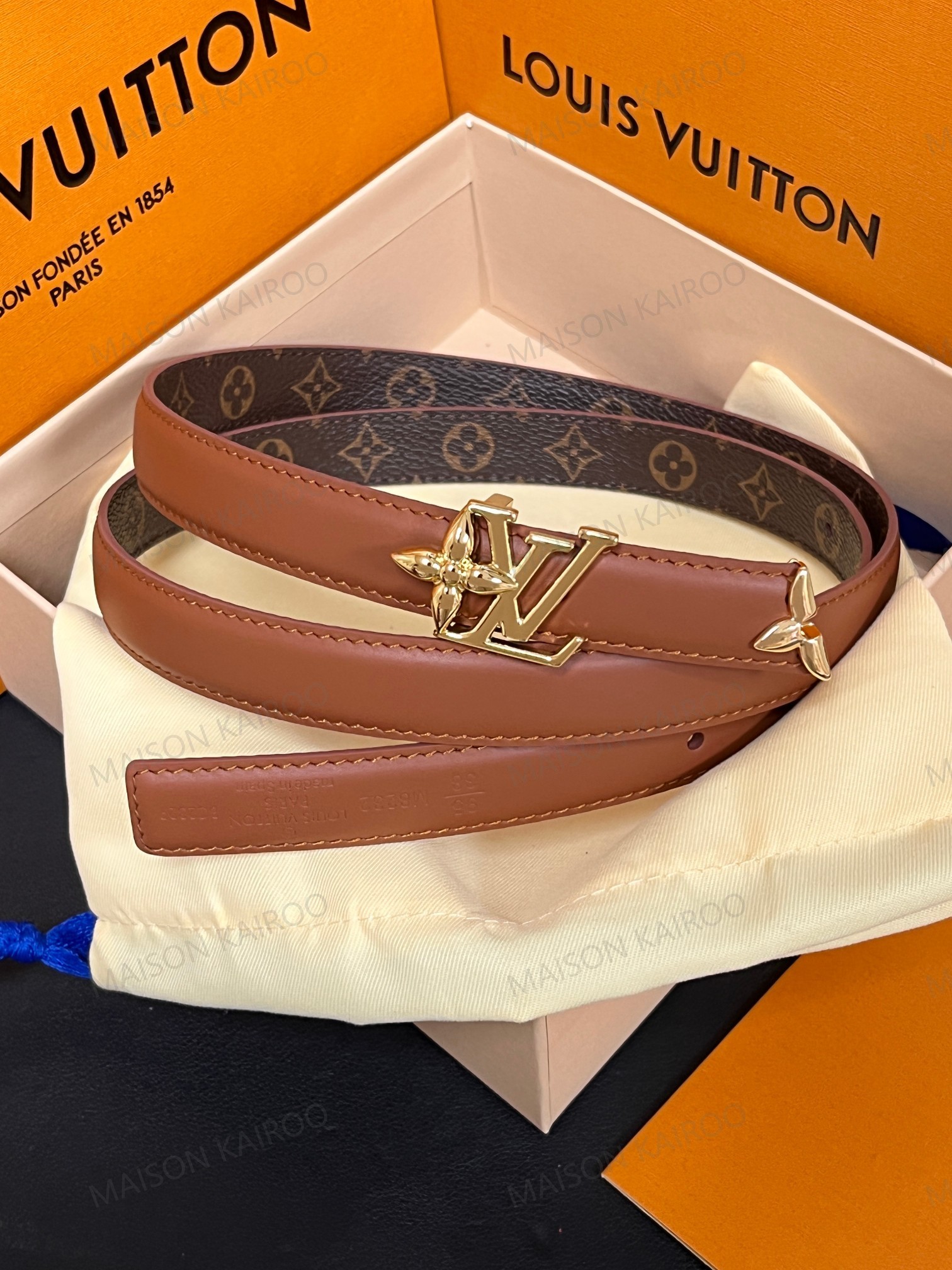 Louis Vuitton LV Flower Combo Reversible Slim Belt 2.0 - KAIROO