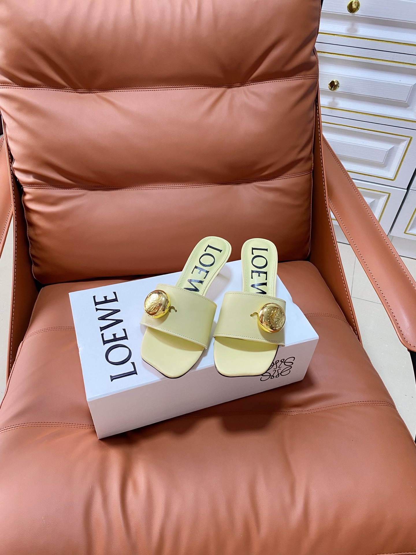 Loewe Petal Anagram Heeled Slide