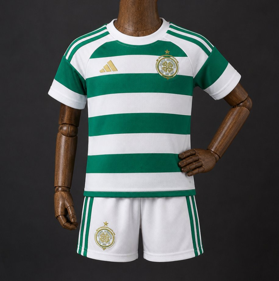 26/27 Kids Celtic Home Jersey -No Sponsors 16-28 - musan