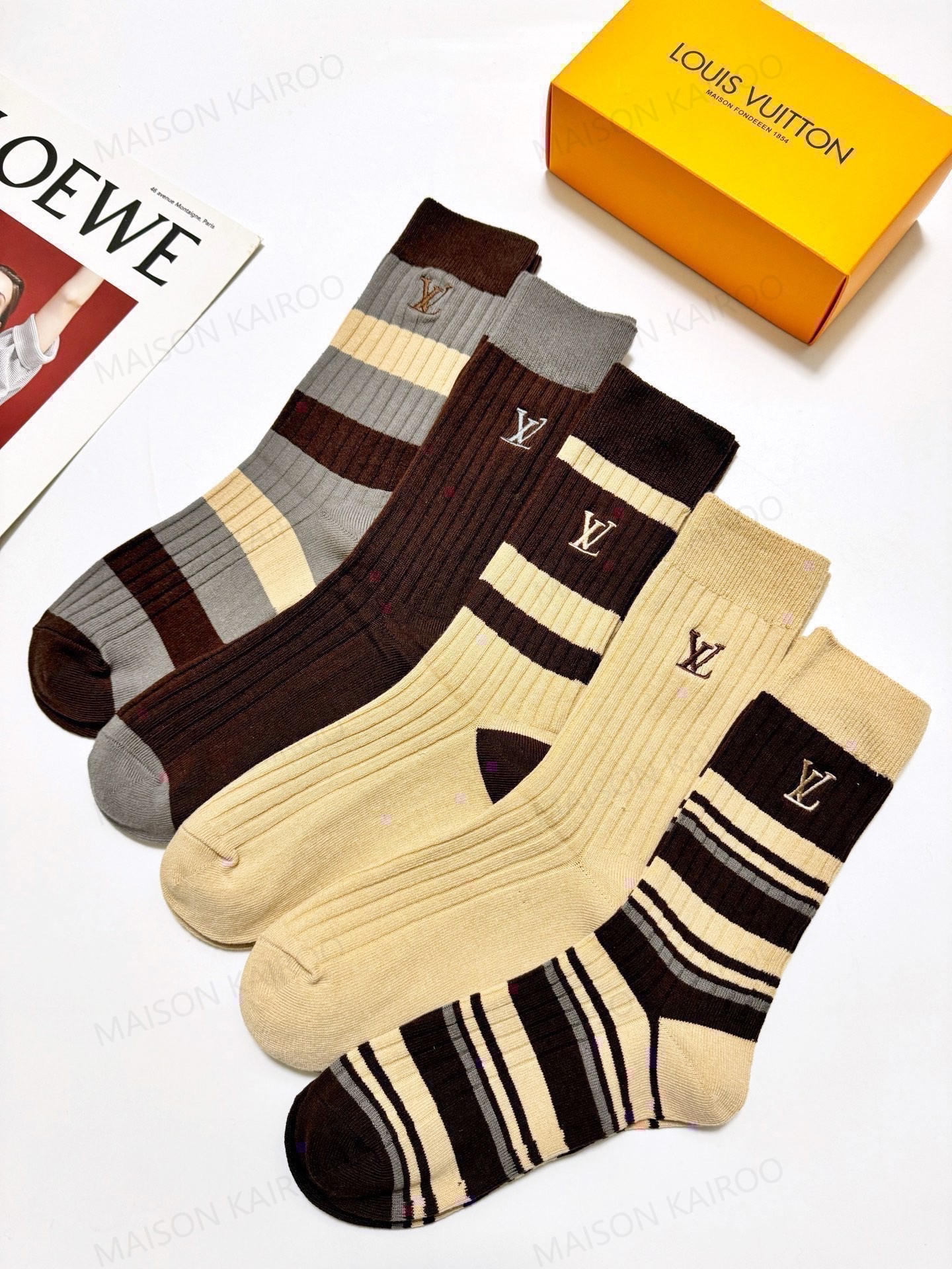 Louis Vuitton LV Socks 5-Pack - KAIROO