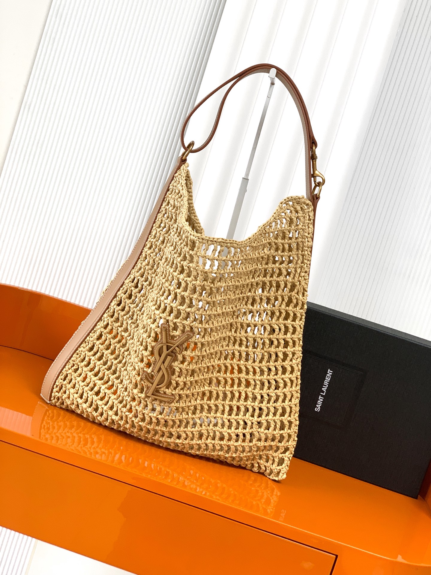 YSL Saint Laurent OXALIS Natural Raffia Bag 781289