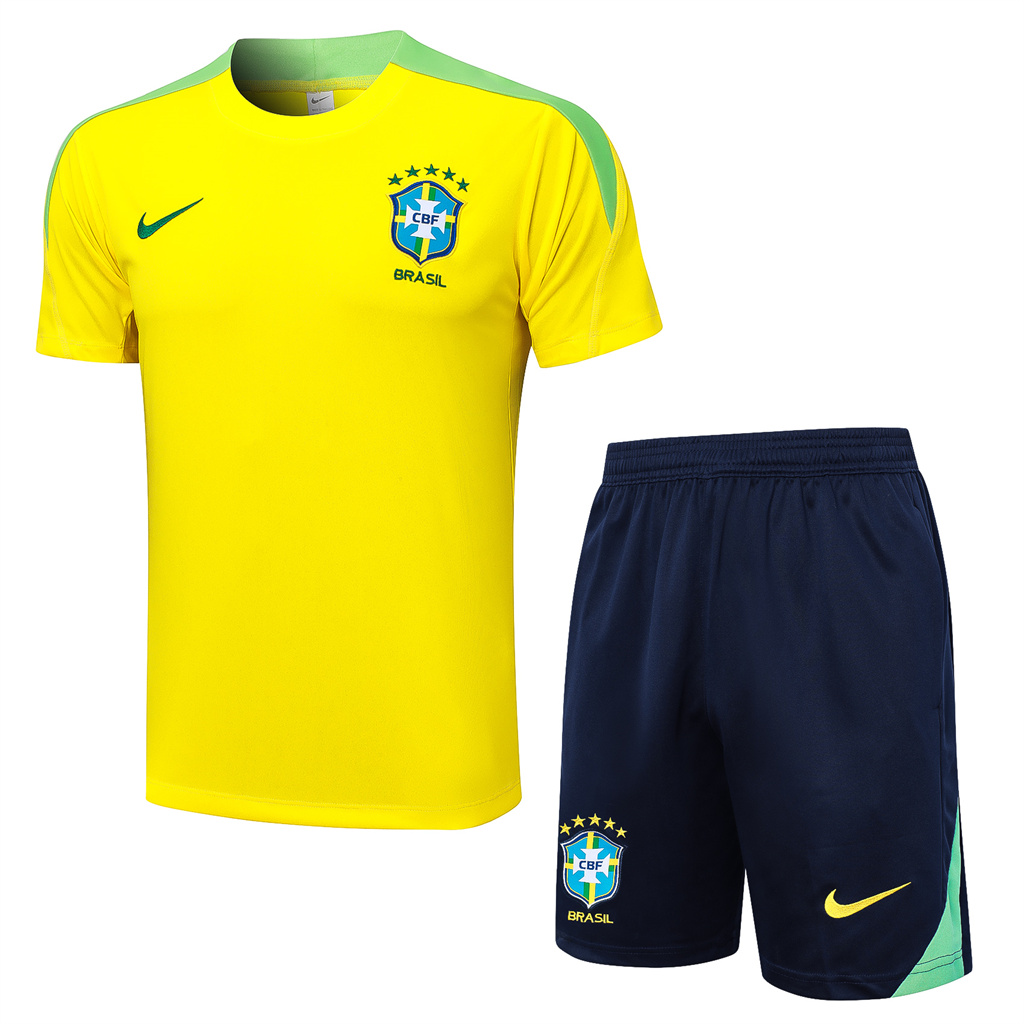 Brazil Training Short sleeve Suit 24/25 | Soc Jersey - Premium Football Jersey