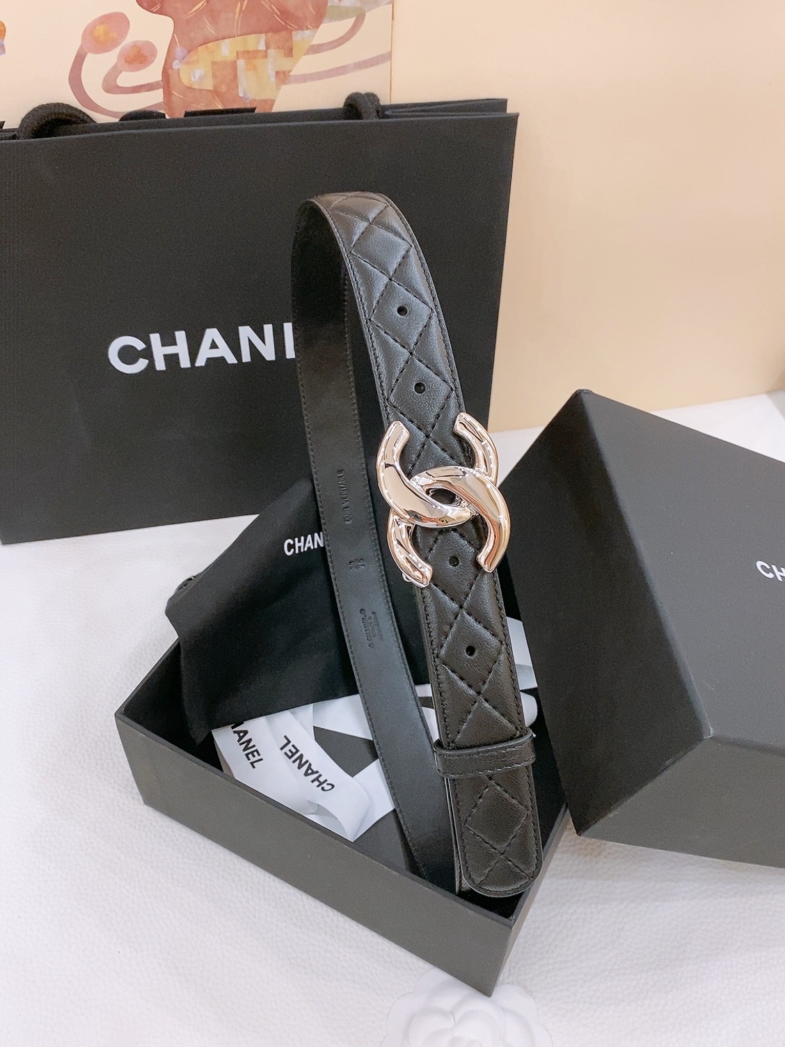Chanel Luxury Leather Belt 3cm
