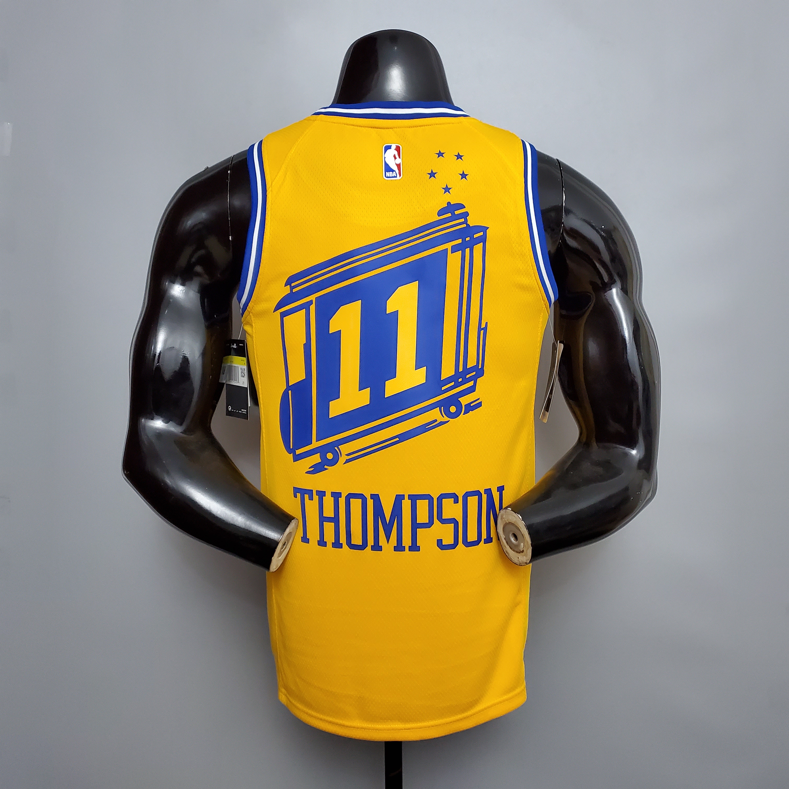 Klay Thompson Golden State Warriors Tram Version Swingman Jersey Yellow