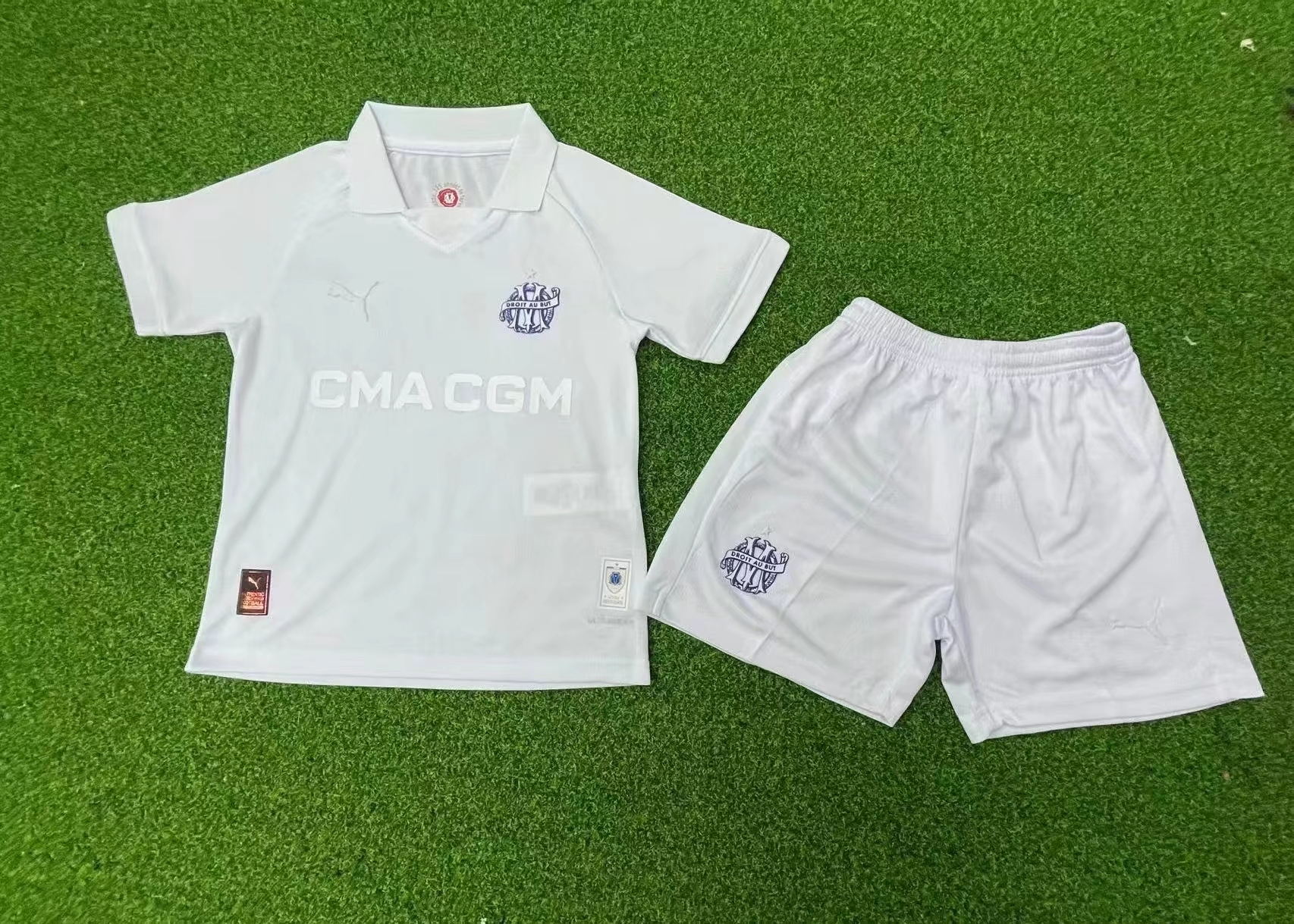 kids Marseilles 125th white kit 16-28