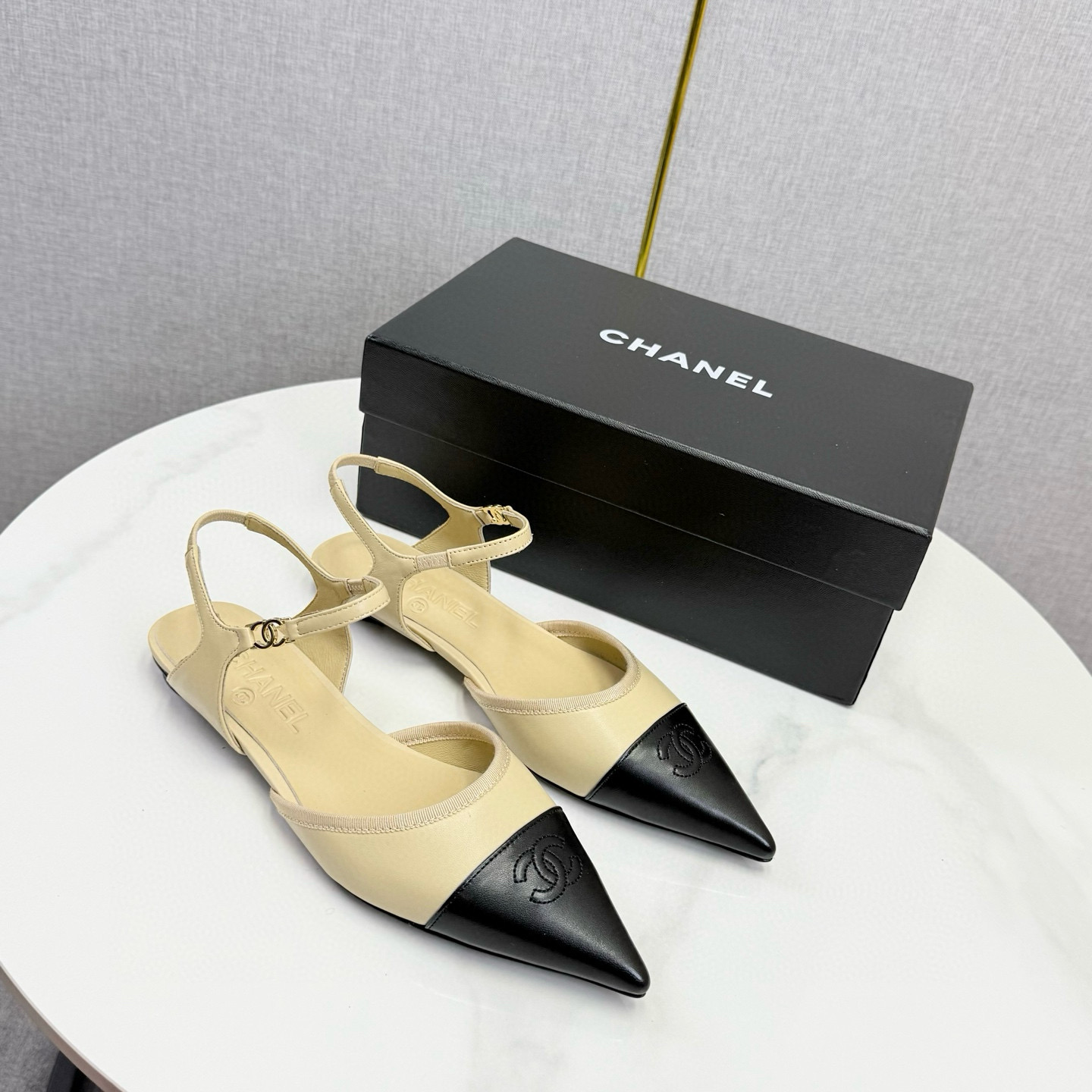 Chanel Leather Slingback