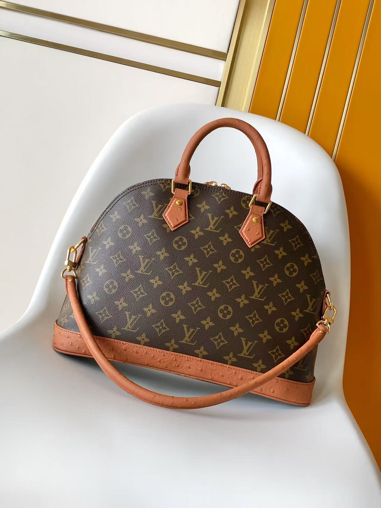 Louis Vuitton Monogram Pattern Alma Medium Handbag