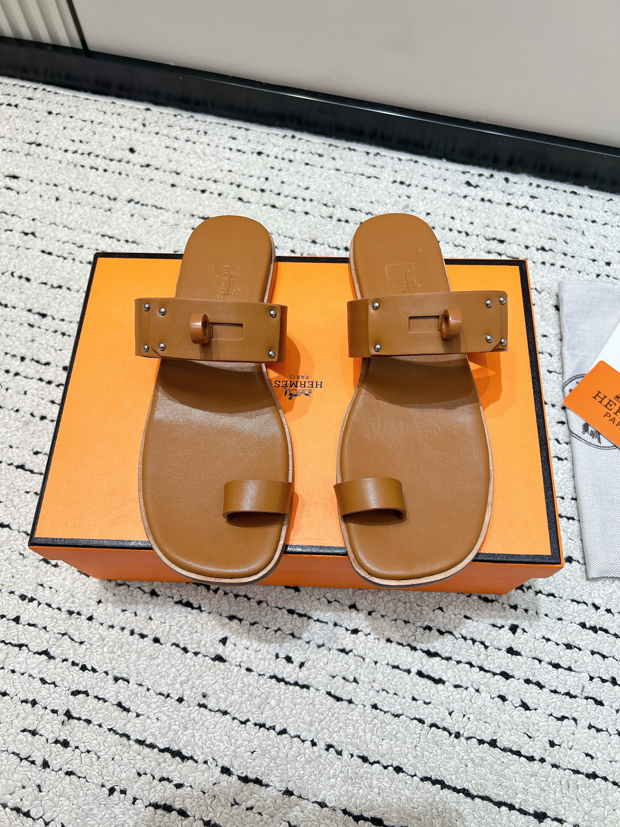 Hermes Leather Flip-Flop