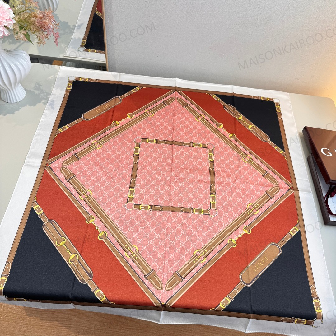 Gucci GG Horsebit Belt 90 Silk Scarf - KAIROO