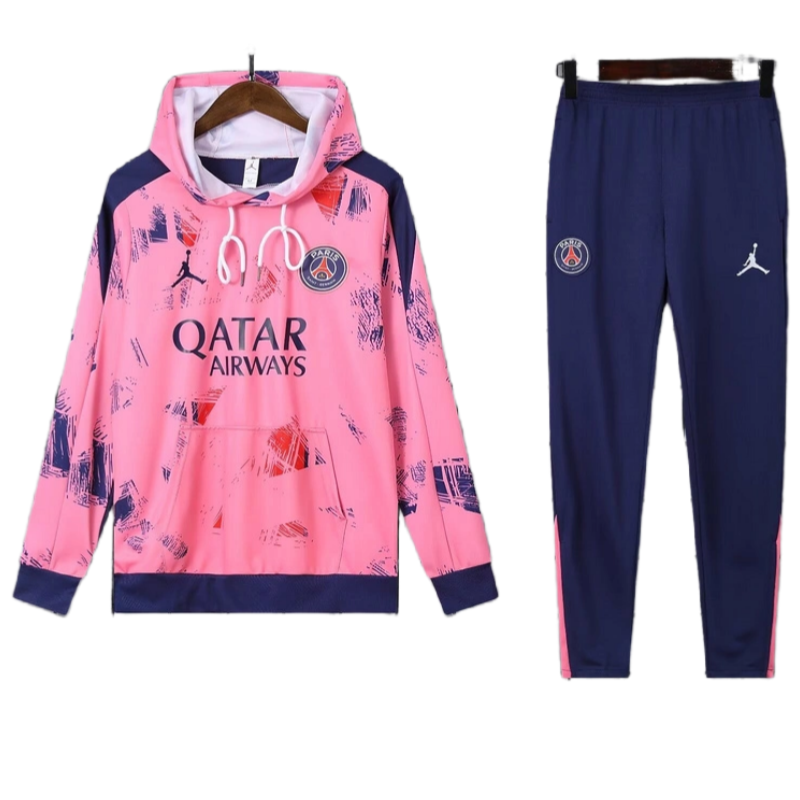 2024-25 Jordan PSG Hooded Pink Training Tracksuit Kits