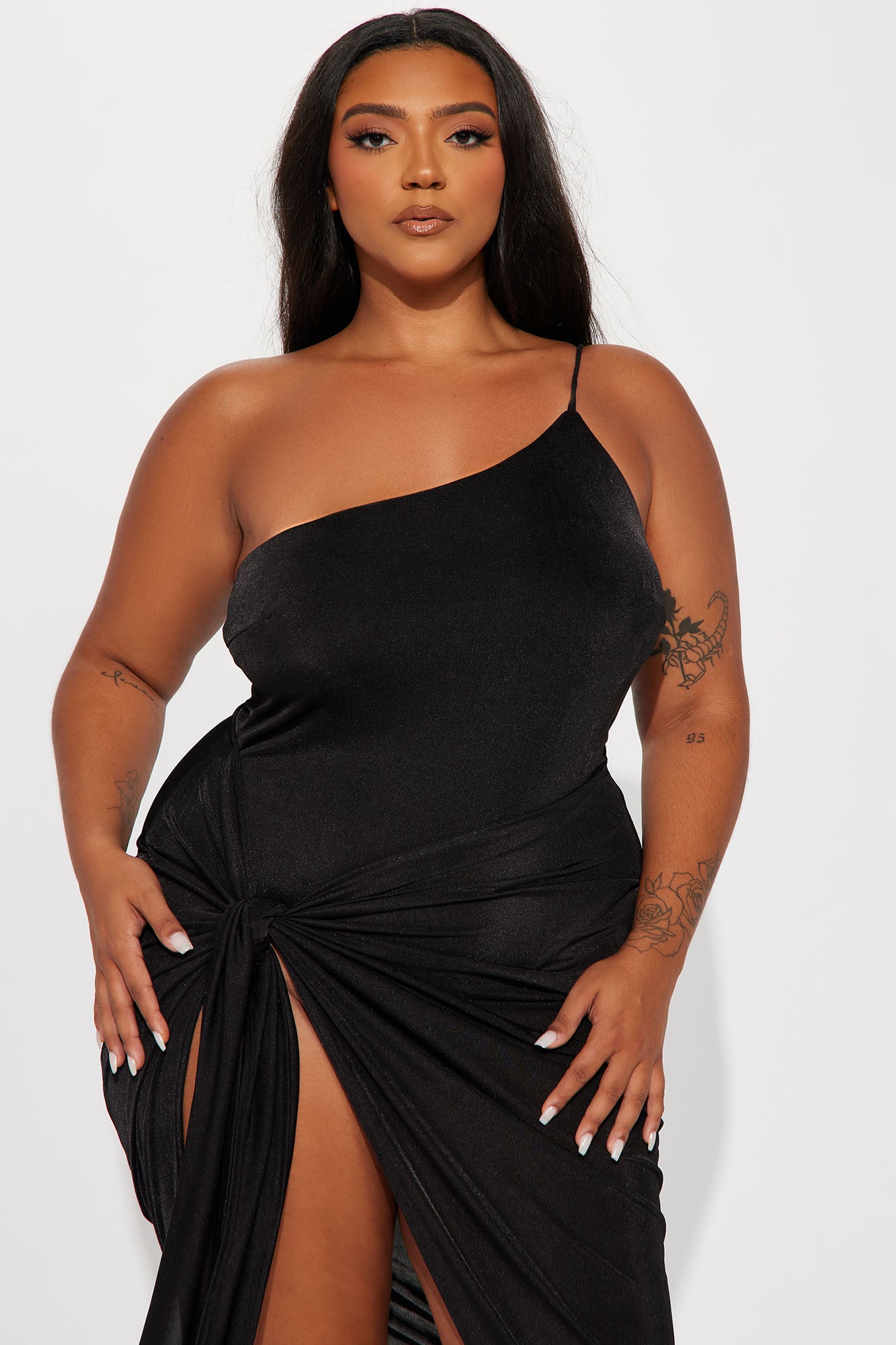 A Summer Catch Midi Dress - Black