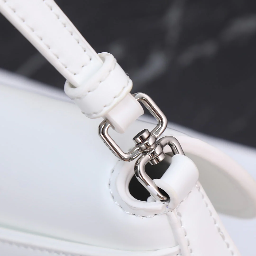 Prada 23 BAG IN BLACK CALFSKIN SILVER HARDWARE