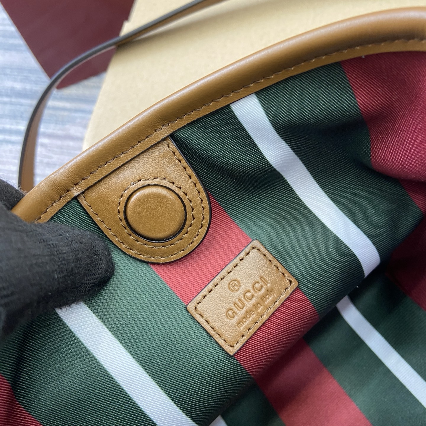 Gucci Bags Emblem Letter Interwoven Pattern Coated Fabric