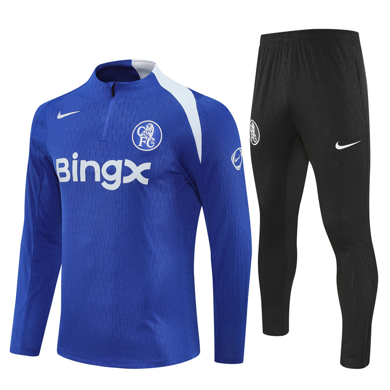 Adult / Kids Chlelsea 25/26 Half Zipper Training Suit Blue