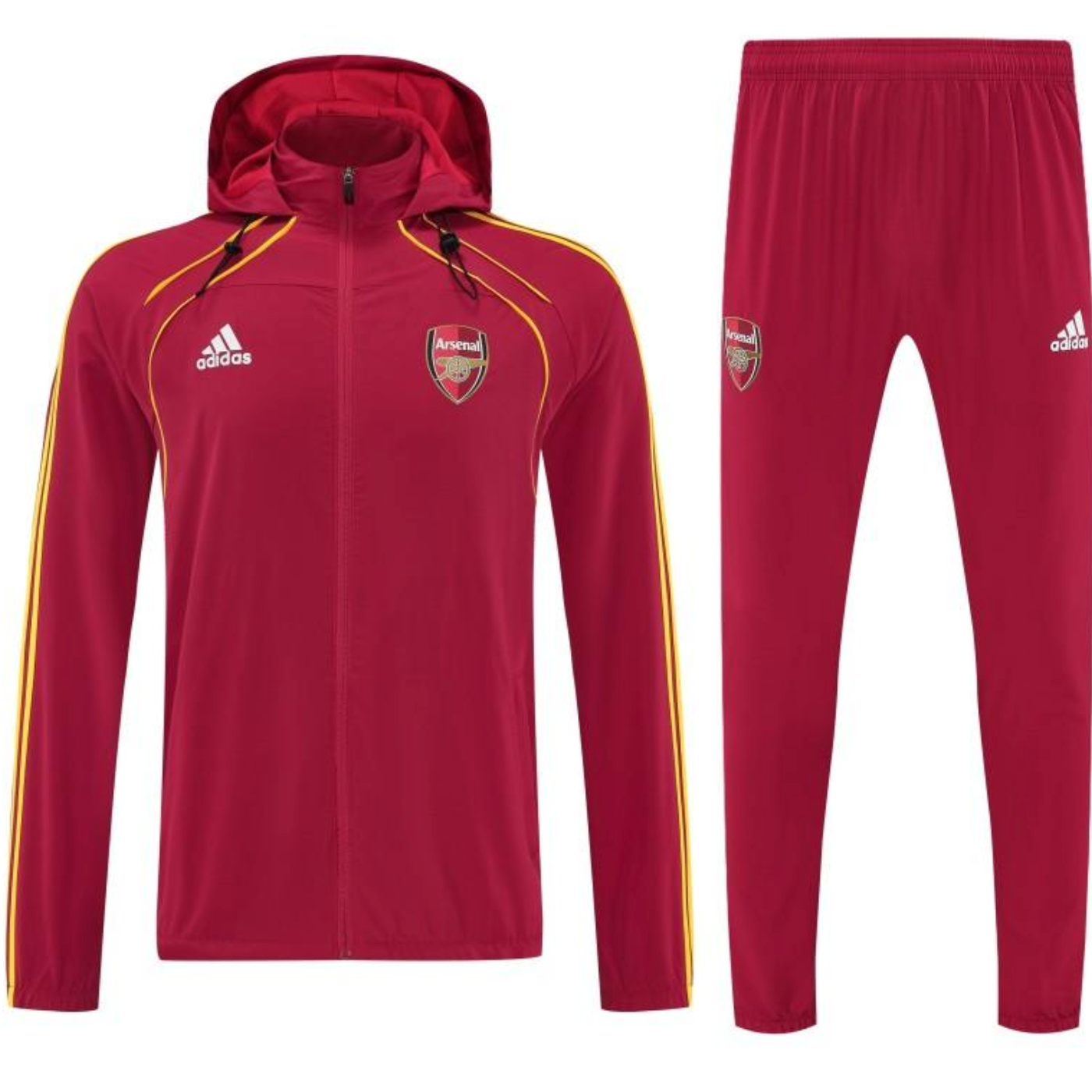 25/26 Arsenal Red Full zipper Jacket Tracksuit+ long pants S-2XL
