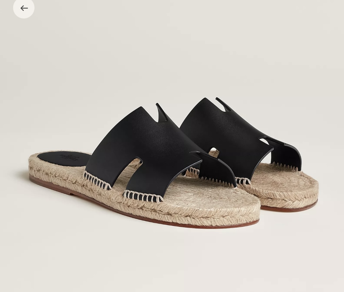Hermes Men's Antiqua Espadrille Slide