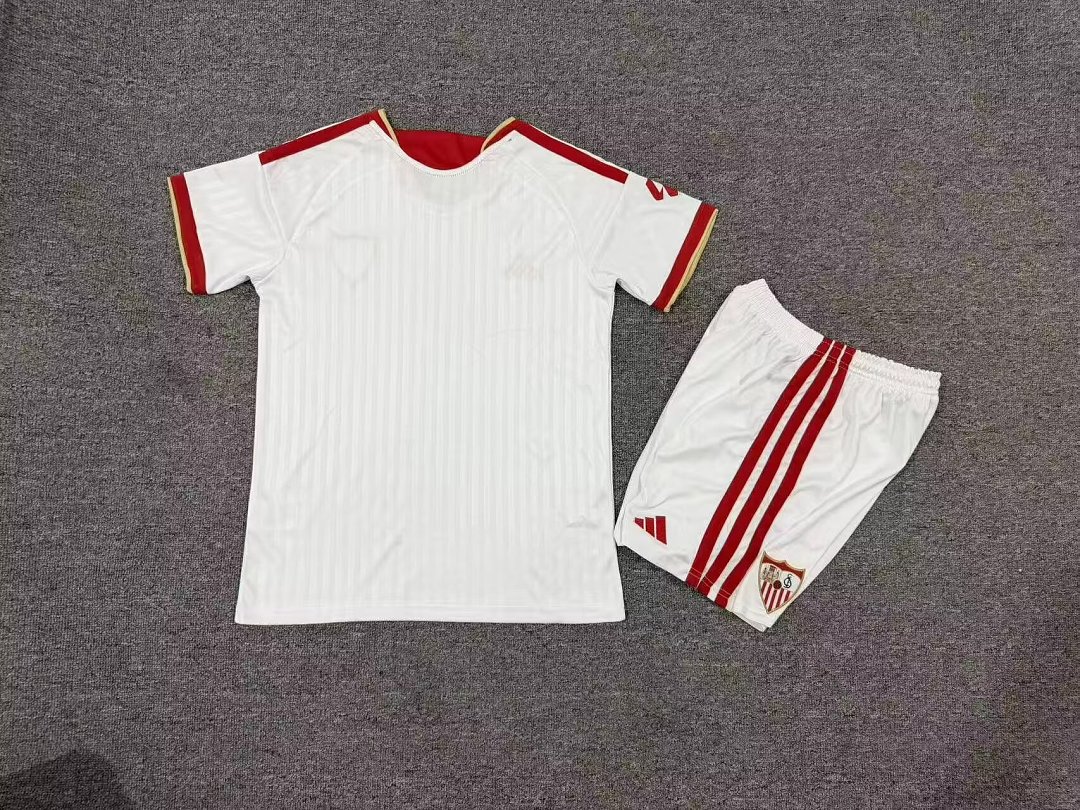 Kids Sevilla Home Jersey Suit 26/27 | Soc Jersey - Premium Football Jersey