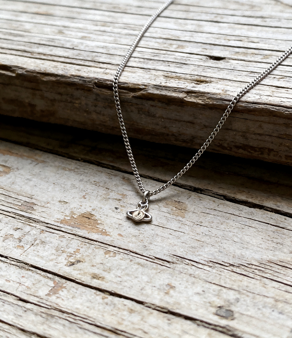 2026 New Vivienne Westwood Mini Saturn Orb Pendant Necklace for Women, Silver Tone Crystal Accent, Trendy Y2K Aesthetic Choker Jewelry