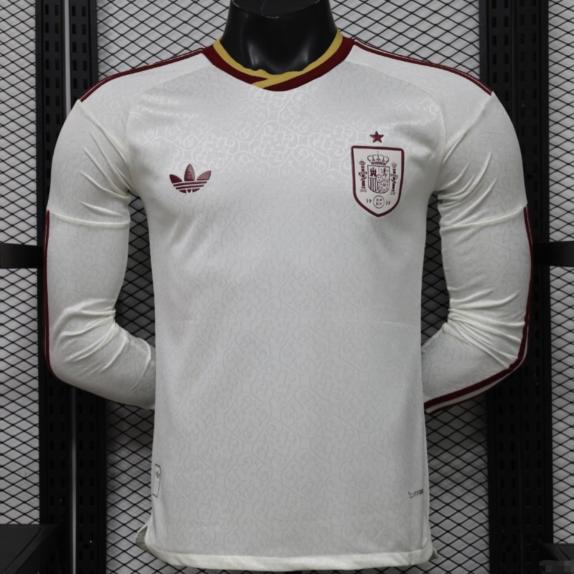 Player Version 26/27 Spain Away White Long Sleeve Jersey S-2XL