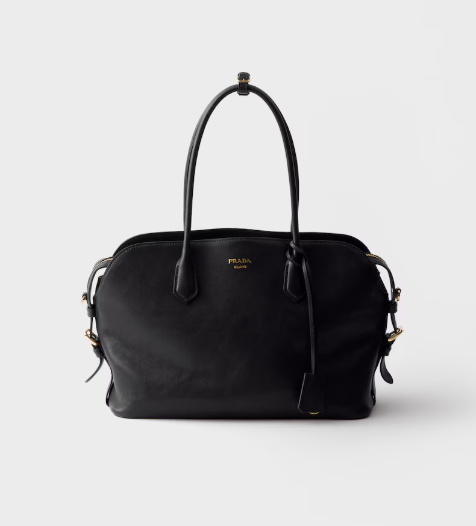 Prada Large leather tote bag-Black 1BG600