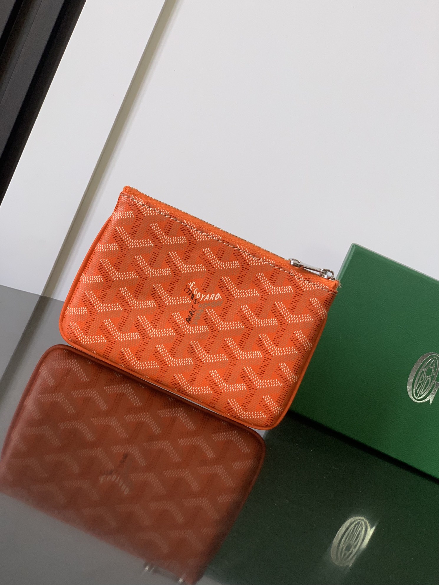 Goyard Sénat Mini Pouch in Orange