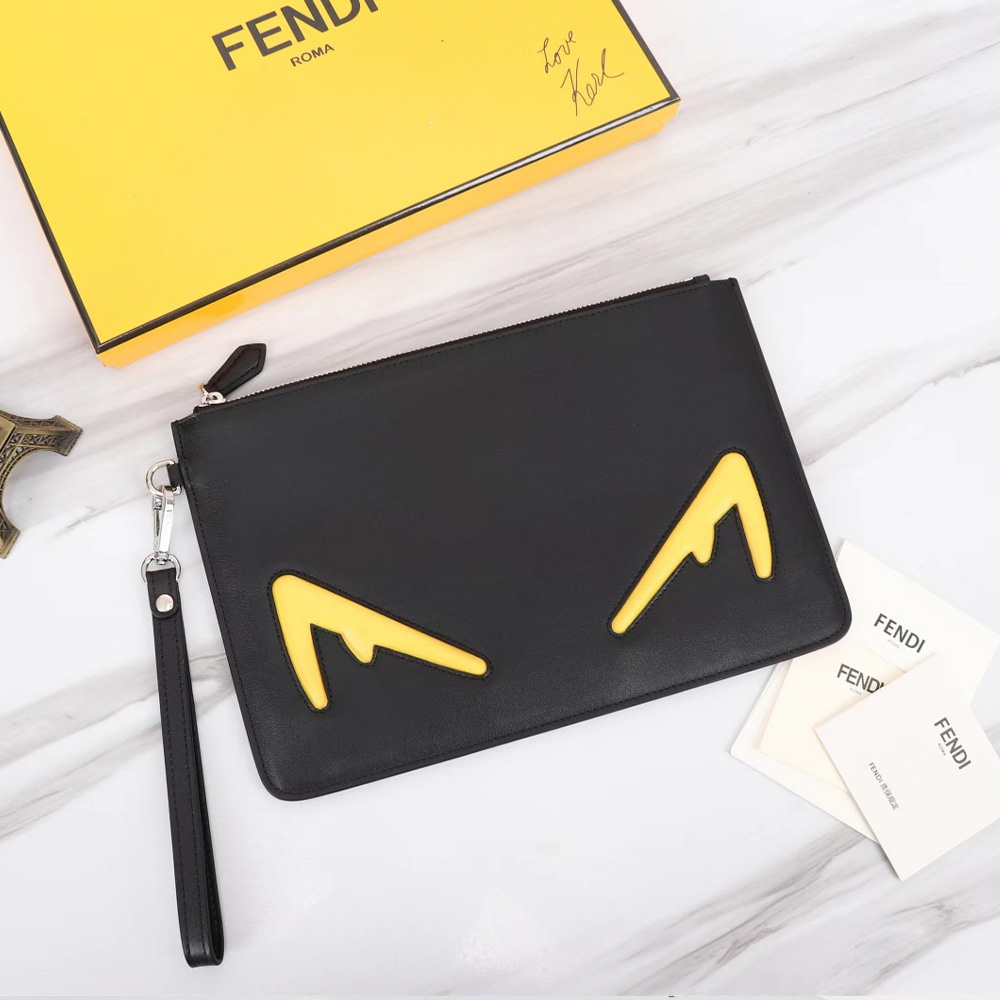 FENDI Printed Canvas Clutch card holder wallet