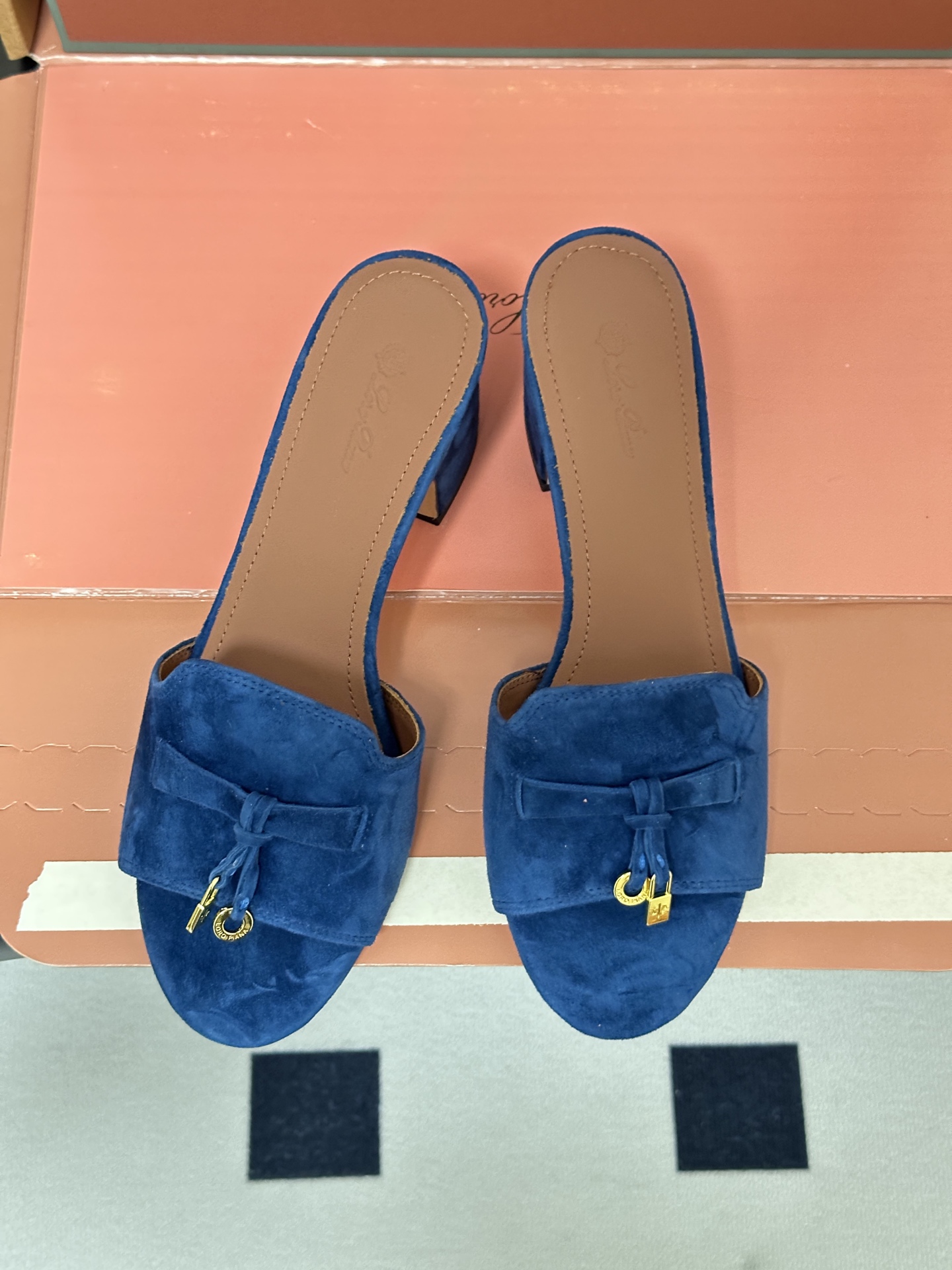 Loro Piana Women's Suede Heeled Slides