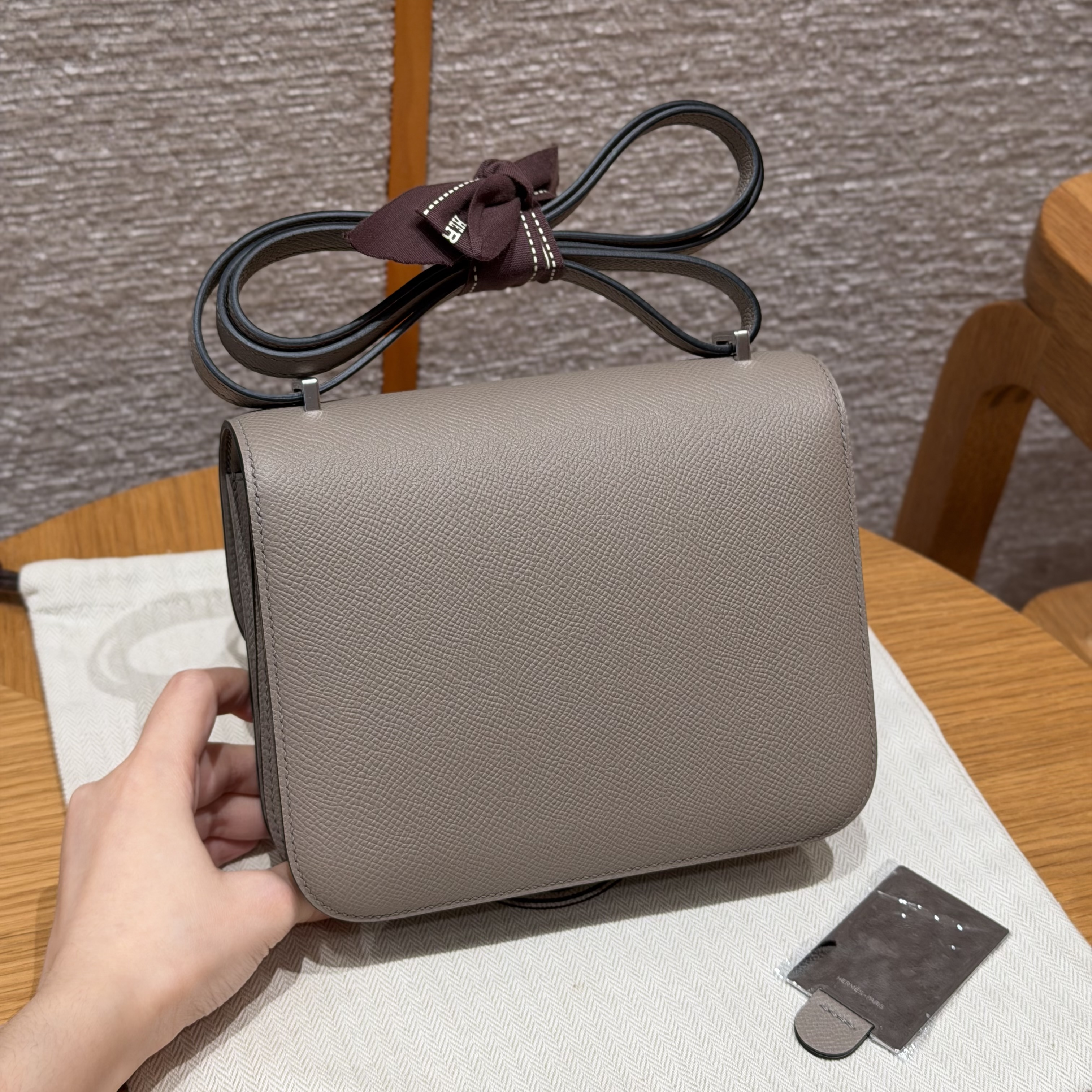 Hermes Girs Asphalte Epsom Constance 18
