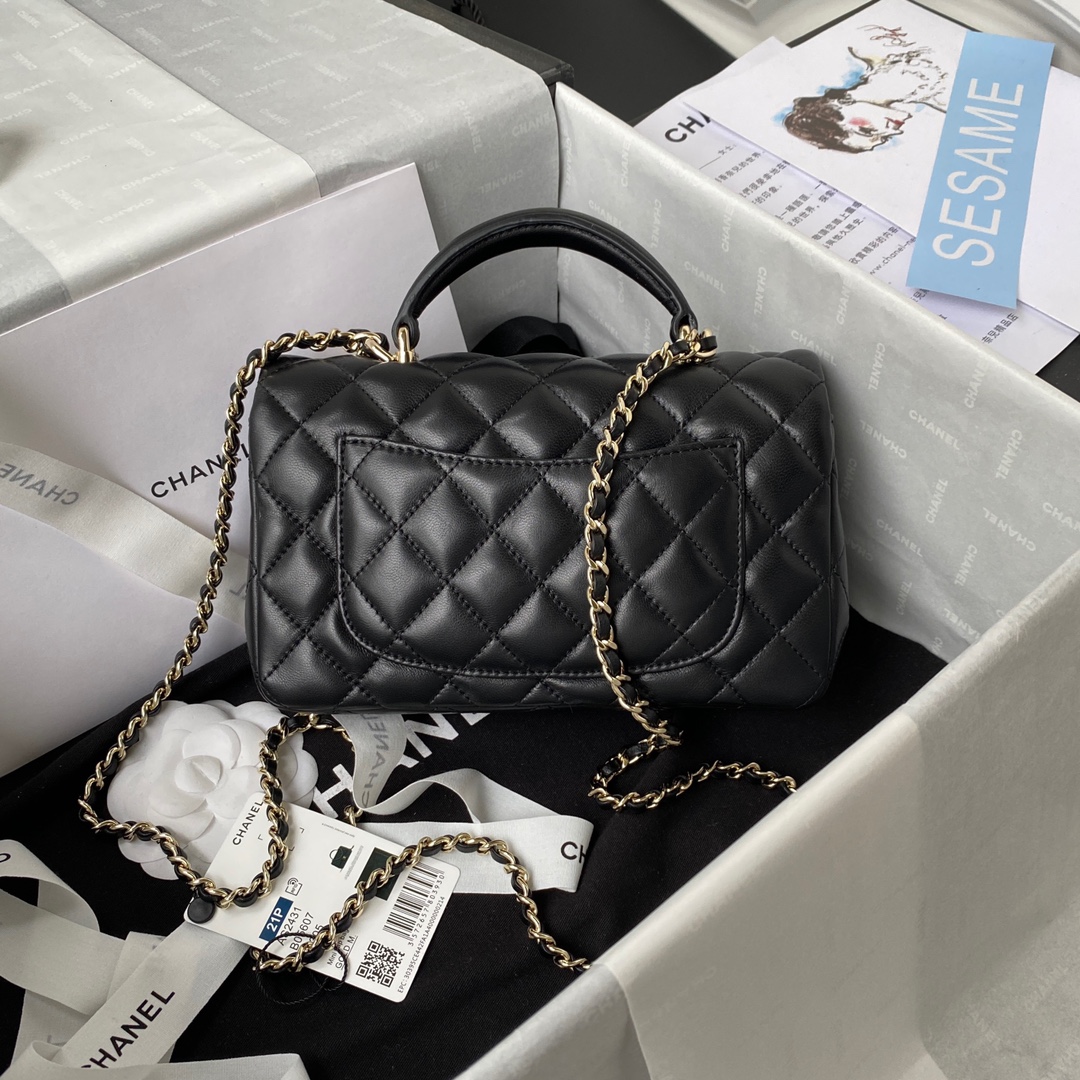 Chanel Mini Classic Handbag With Top Handle