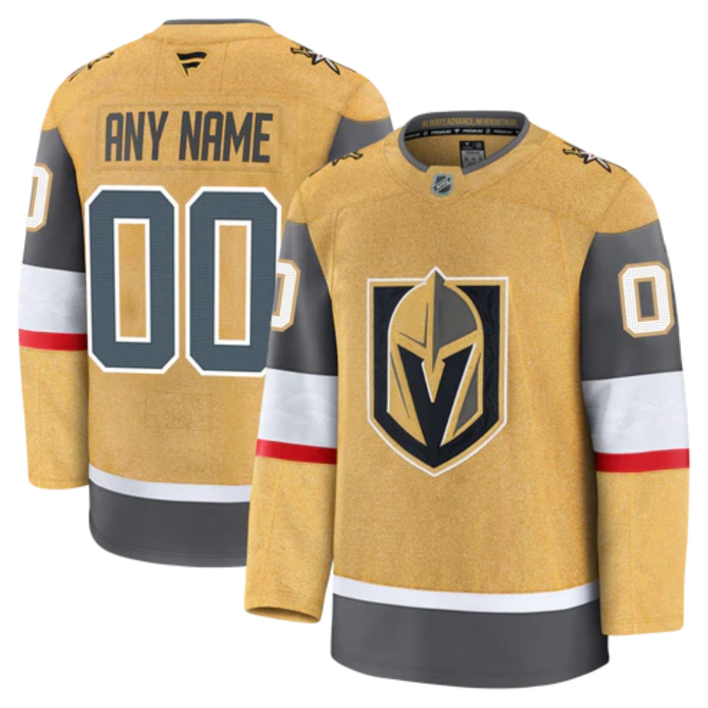 Customizable Vegas Golden Knights Fanatics Home Away And Substitute Jerseys