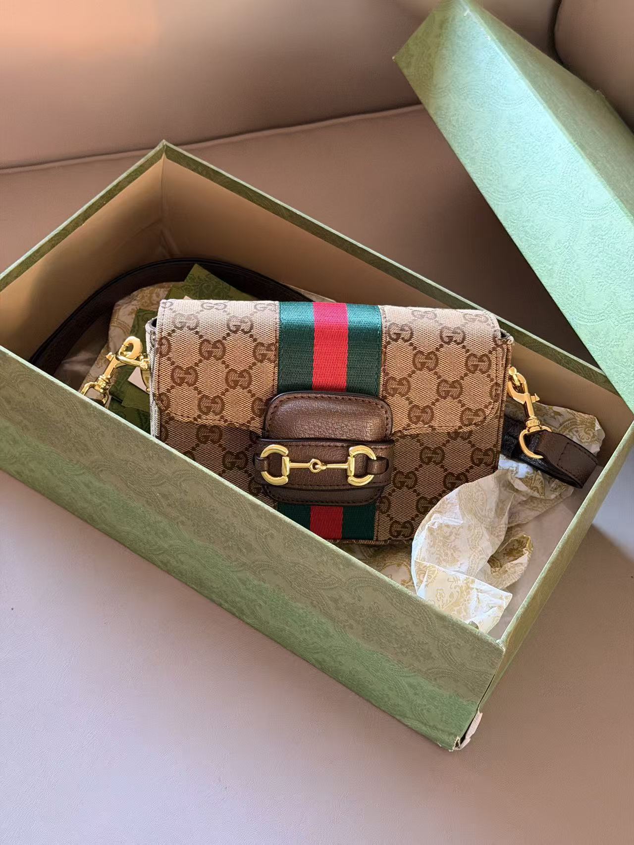 Gucci Small Canvas Saddle Bag