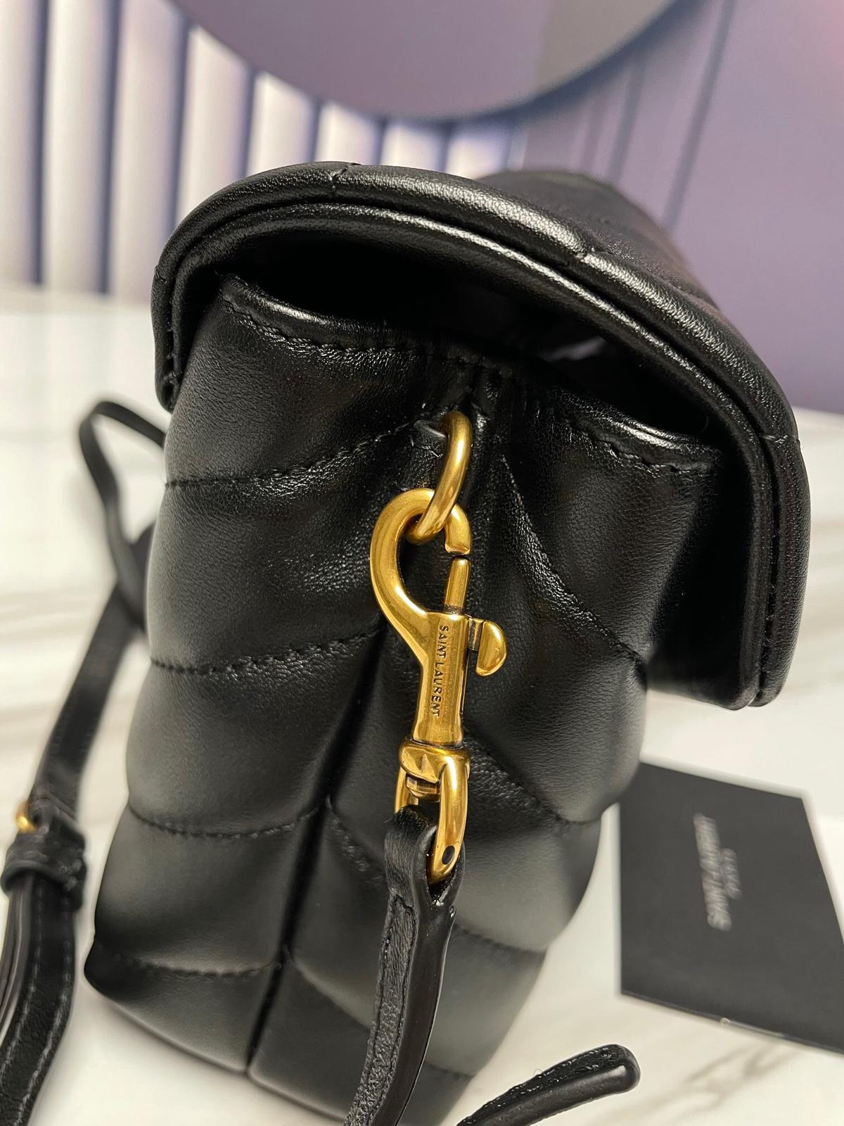 YSL SAINT LAURENT Loulou Toy quilted leather shoulder bag black