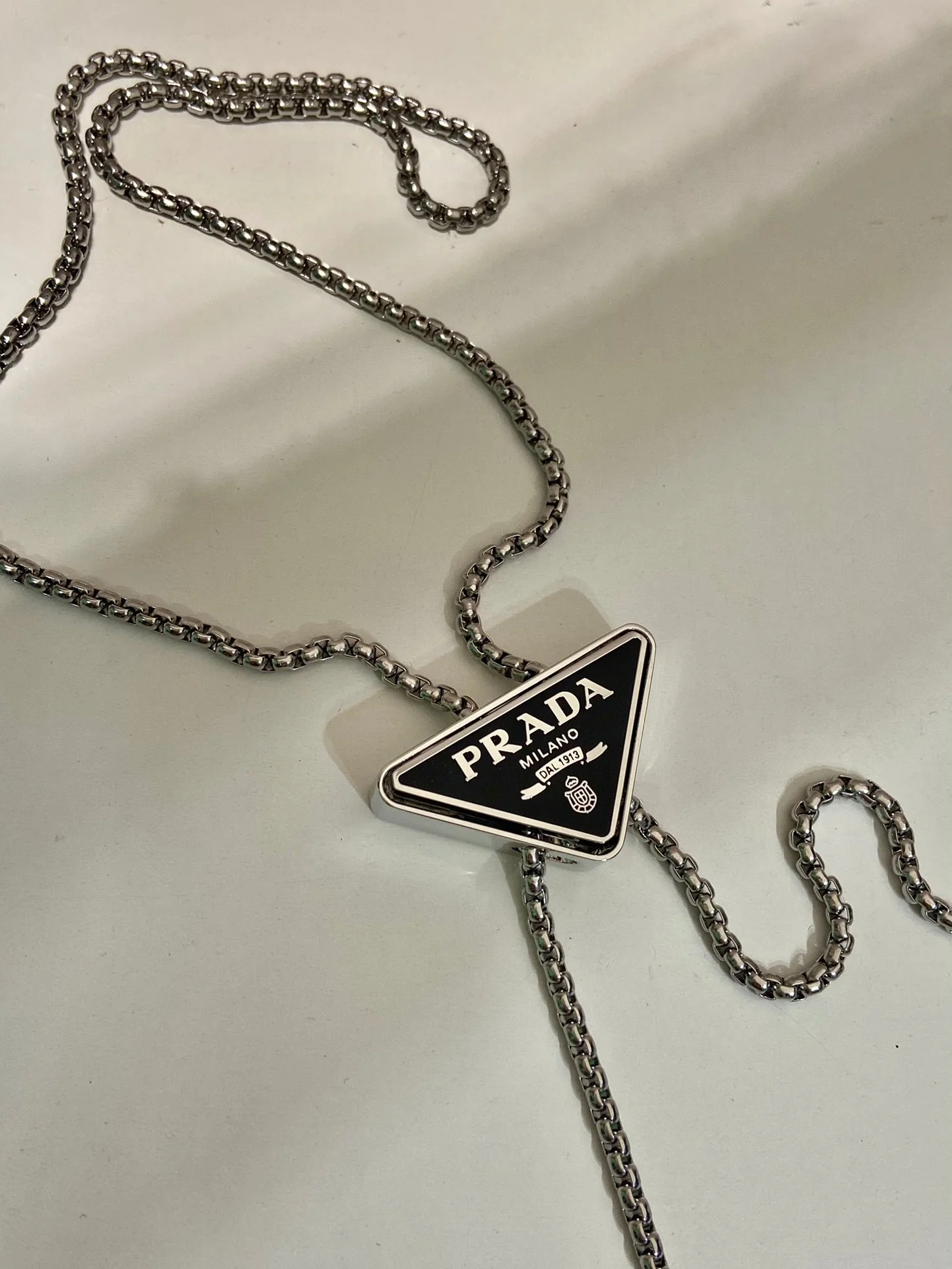 Prada MINI FLAP BAG 11 IN BLACK DUCHESSE FABRIC ATTACHED FULL CRYSTALS SILVER CHAIN