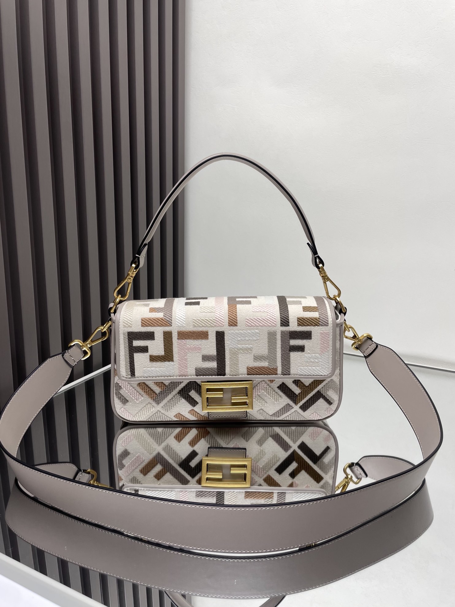 Fendi Medium Baguette FF Canvas