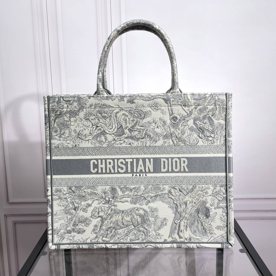 Dior Large Embroidered Book Tote
