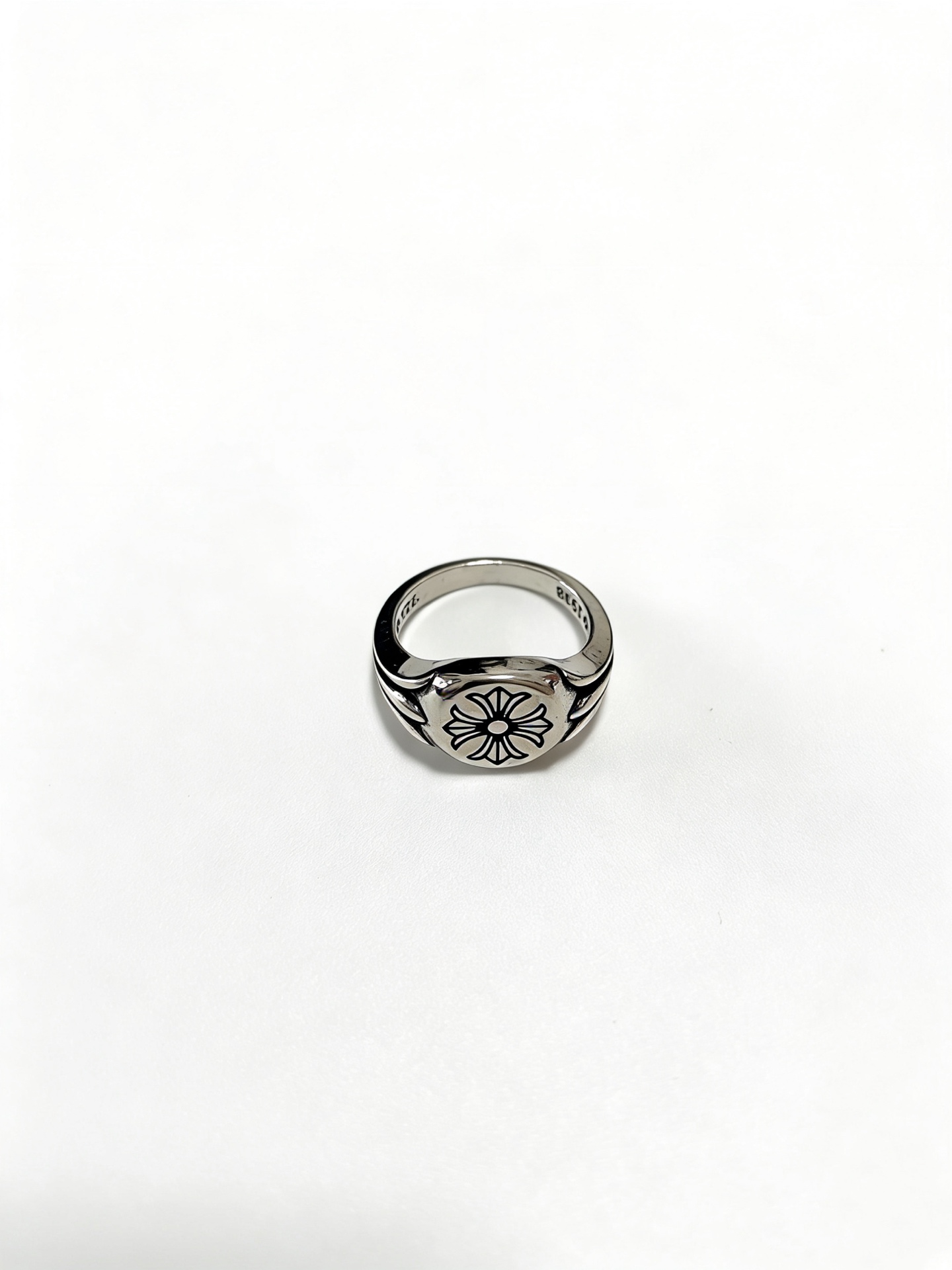 Chrome Hearts Oxidized Silver Unisex Ring