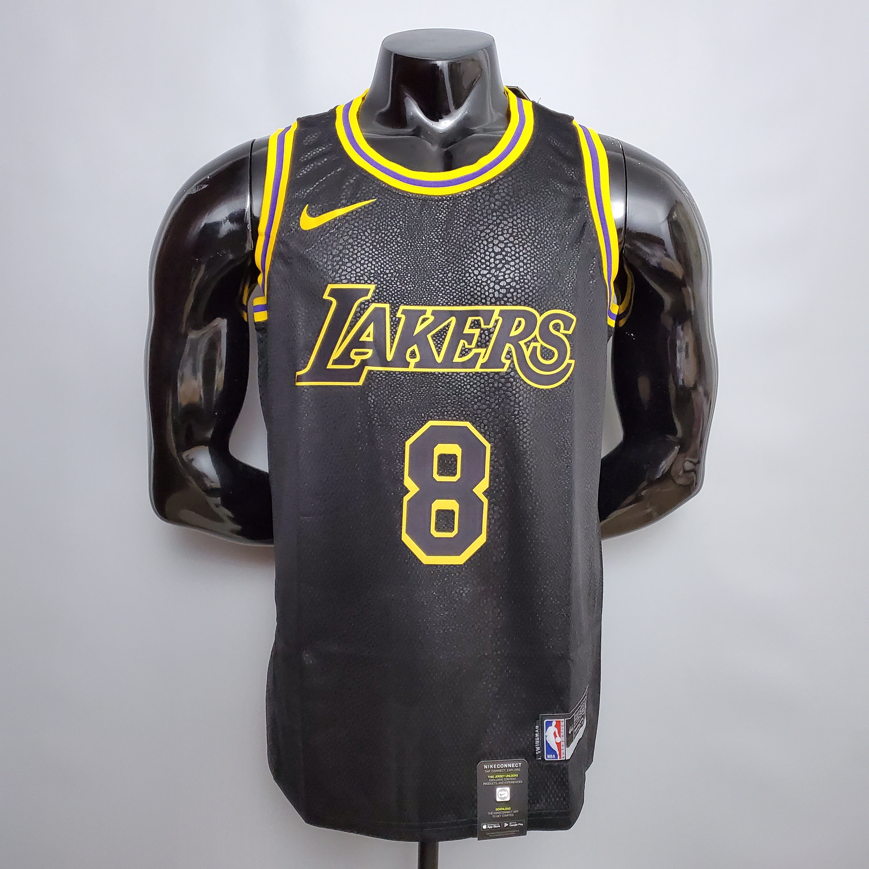Retro Kobe Bryant #8 & #24 Swingman Jersey Black