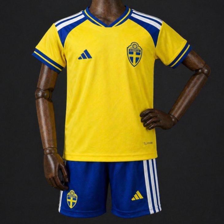 Kids 2026 Mens Sweden World Cup Home Jersey 16-28