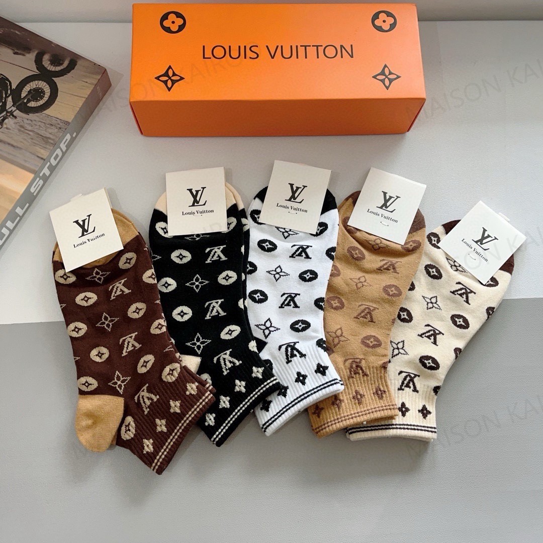 Louis Vuitton LV Socks 5-Pack - KAIROO