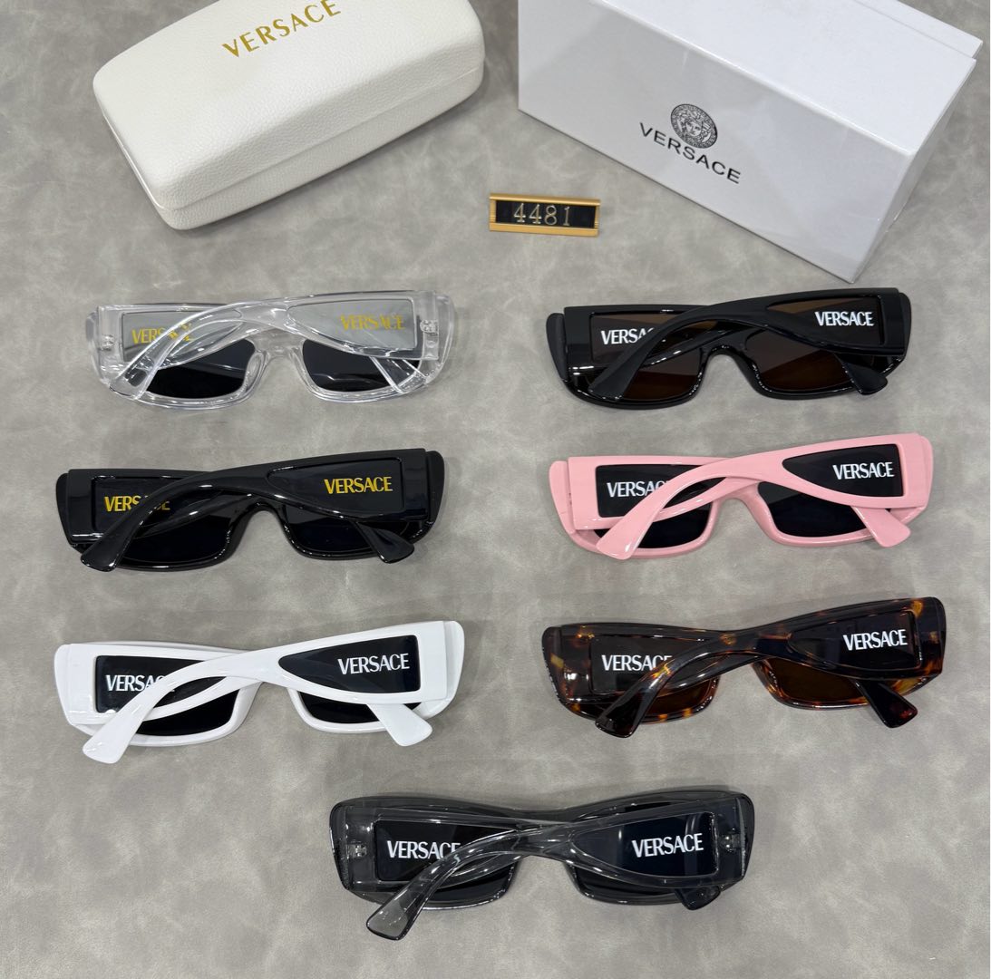 Versace Hollow Temple Rectangular Sunglasses Top quality - KAIROO