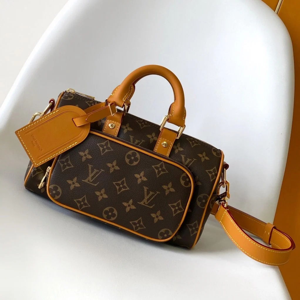 Louis Vuitton LV M14026 Keepall Bandoulière Cargo 25 Brown Monogram Caflskin GHW
