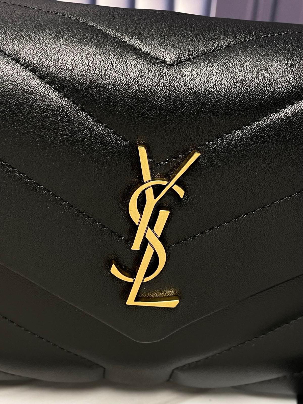 YSL SAINT LAURENT Loulou Toy quilted leather shoulder bag black