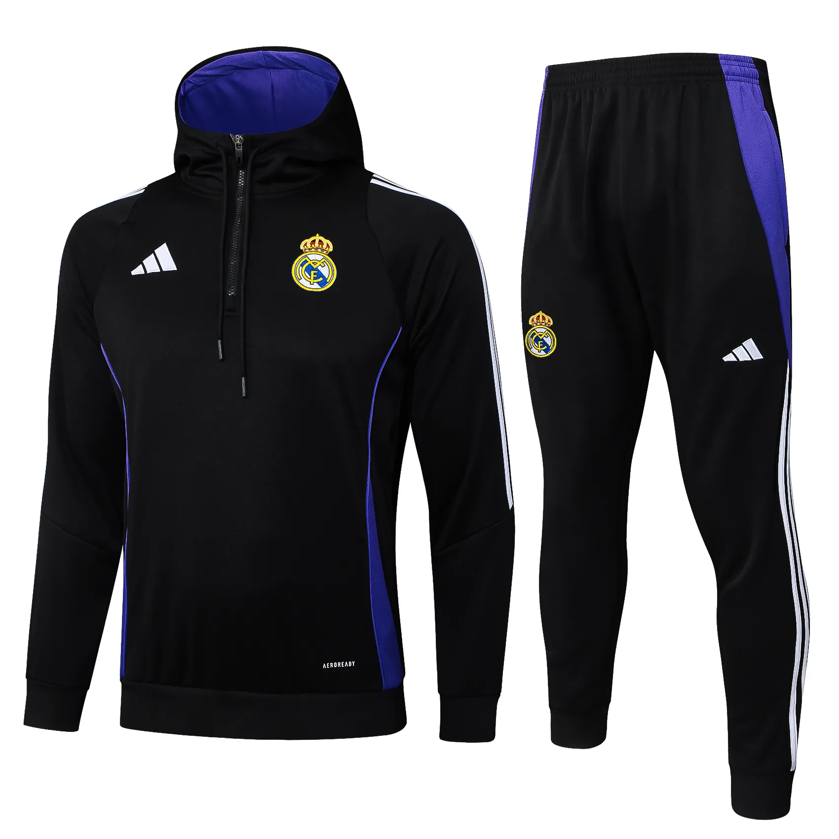 Adult/ Kids 2425 Real Mαdrid half zipper hoodie Training suit F612