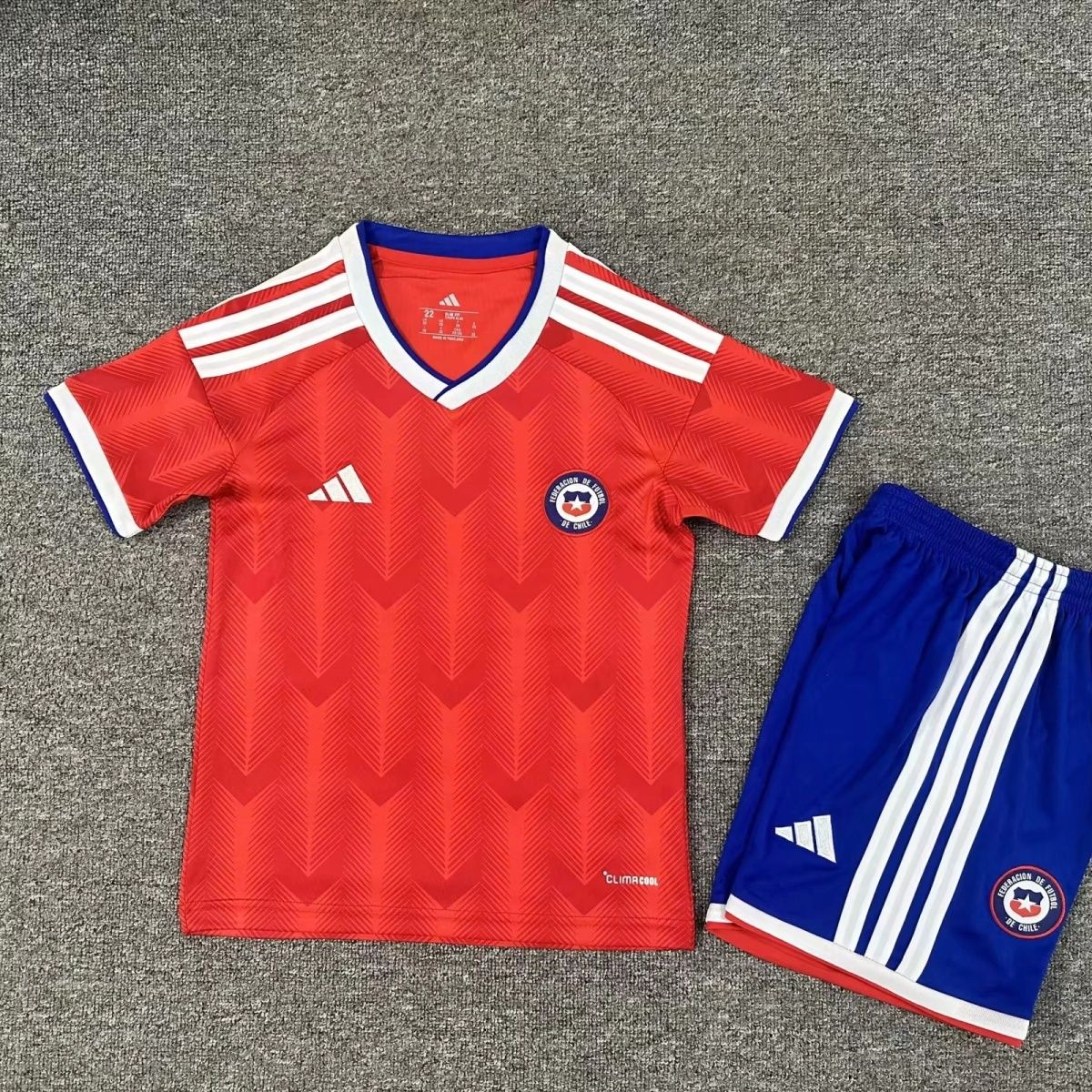 26-27 Chile Football Children's Set National Team Home Short sleeved Jersey Fan Edition