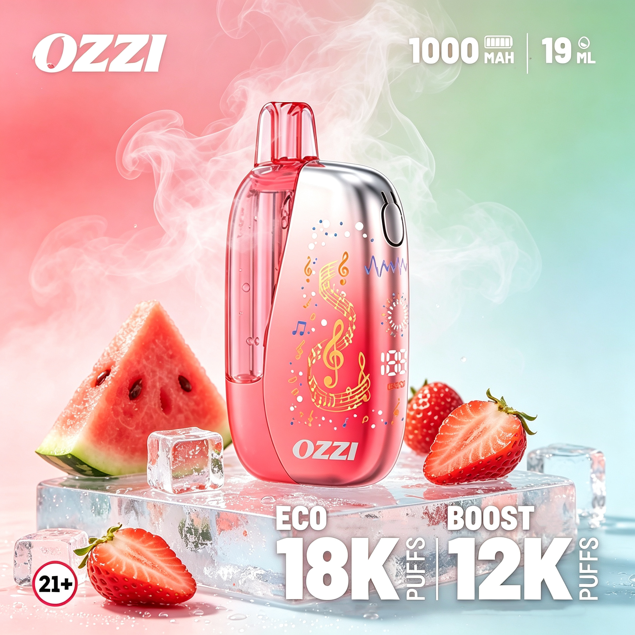 OZZI 18000 PUFFS - Strawberry Watermelon Ice