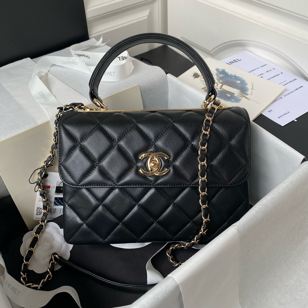 Chanel Flap Bag in Black Lambskin AS92236