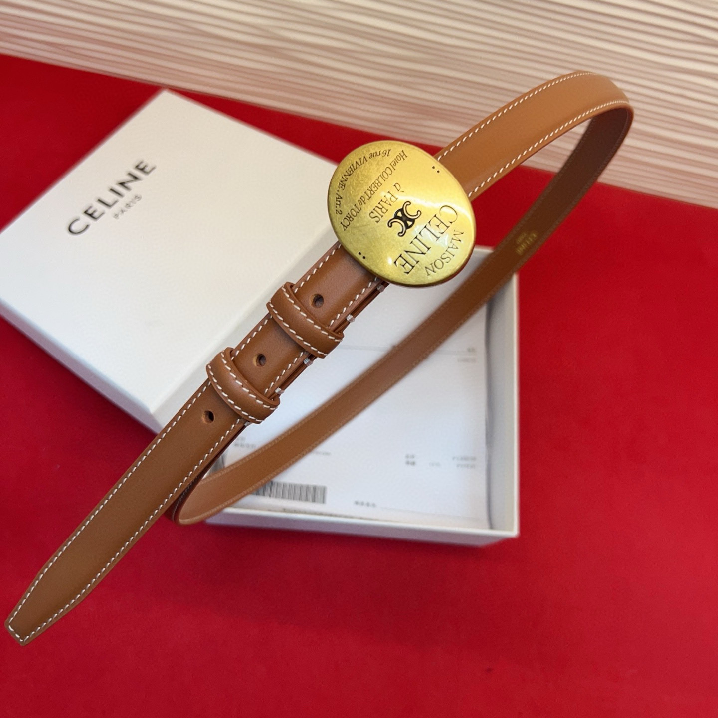 Celine Leather Belt 2.5cm