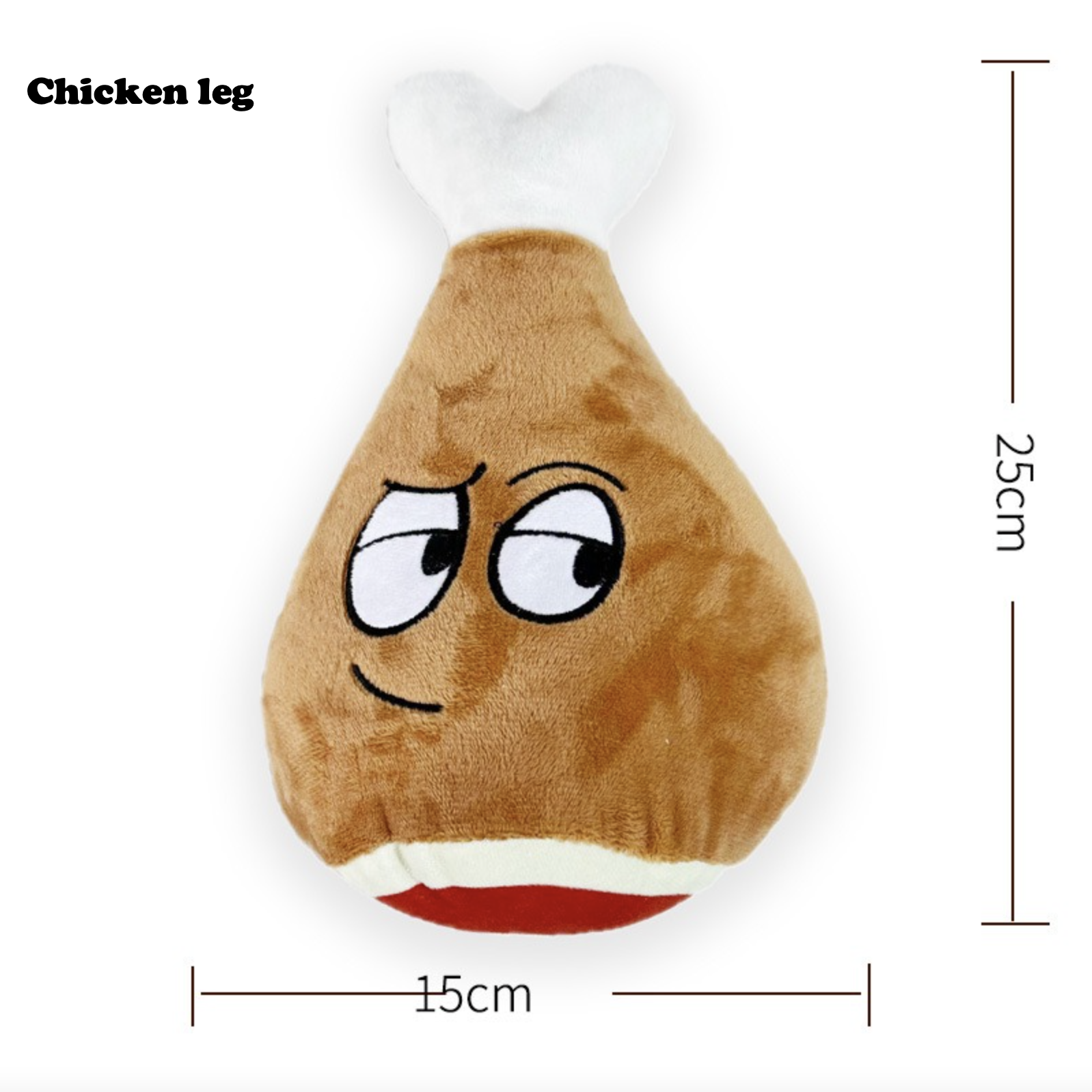 Multi-functional Plush Squeaky Stuffed Dog Toy Chicken Leg Hamburger