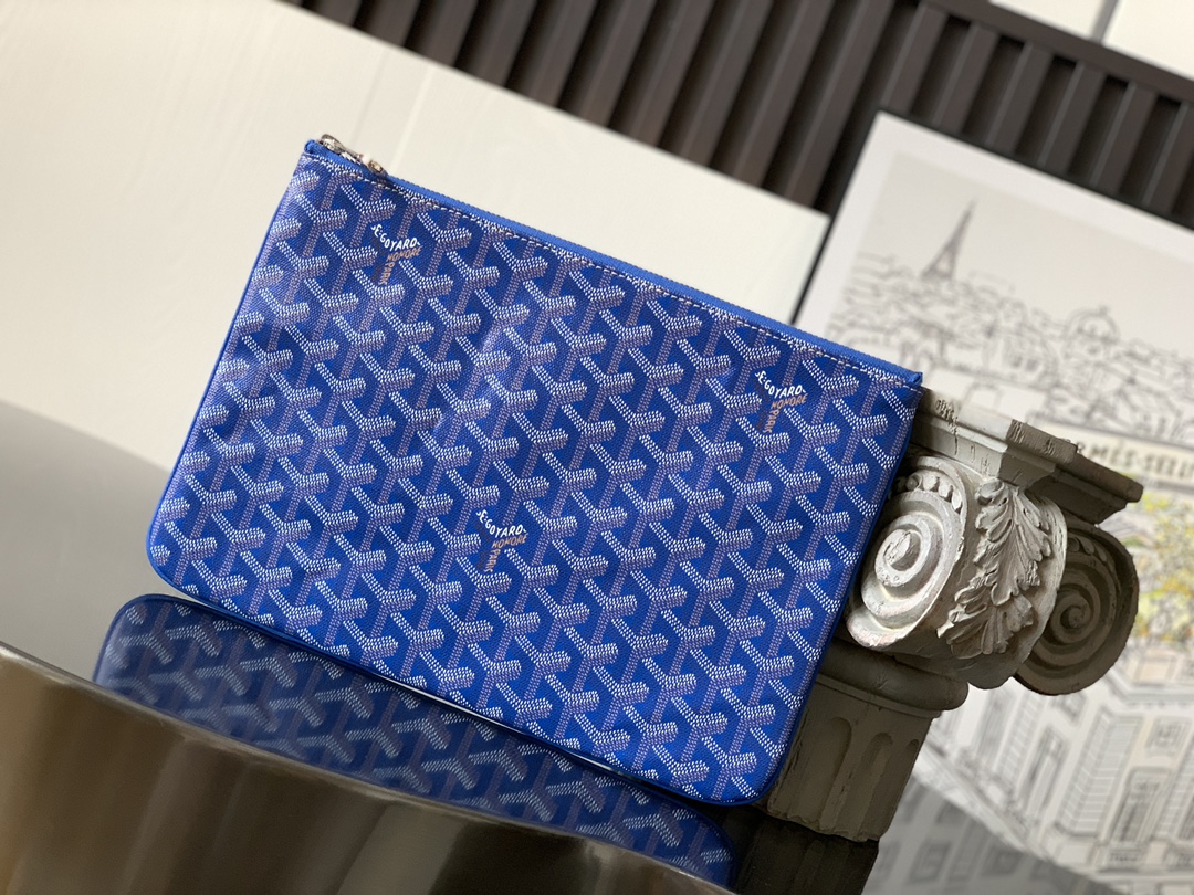 Goyard Sénat pouch in Sky blue